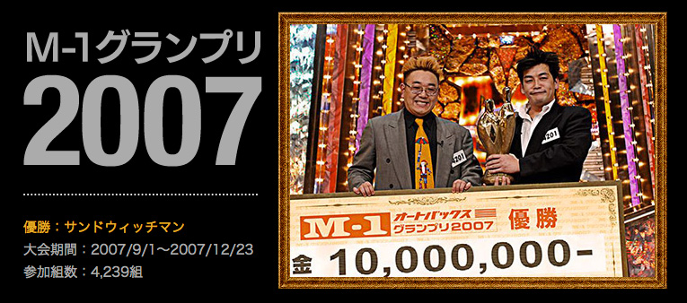 M-1グランプリ2007 王者:サンドウィッチマン