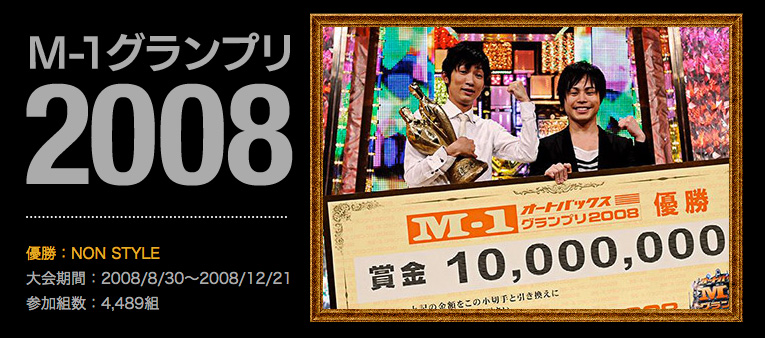 M-1グランプリ2008 王者:NON STYLE
